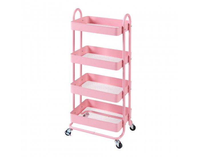 Pyhäntä кухненска количка с 4 нива розова []