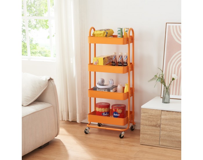 Pyhäntä кухненска количка с 4 нива Orange []