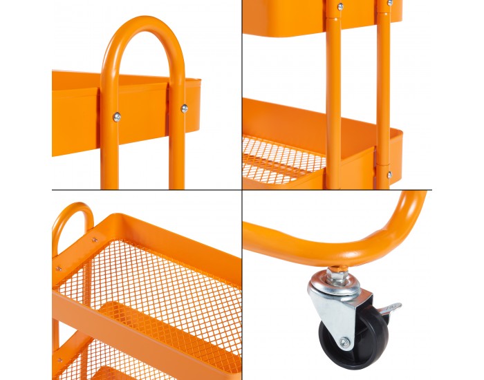 Pyhäntä кухненска количка с 4 нива Orange []