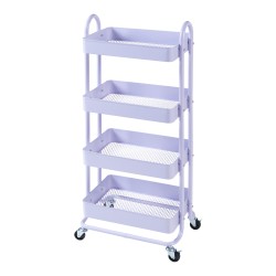 Кухненска количка Pyhäntä с 4 нива, лилава [] - Кухненски аксесоари