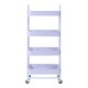 Кухненска количка Pyhäntä с 4 нива, лилава []