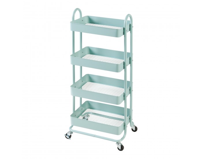 Кухненска количка Pyhäntä с 4 нива, зелена мента []