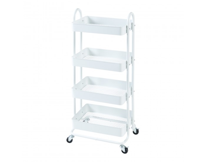 Кухненска количка Pyhäntä с 4 нива бяла []