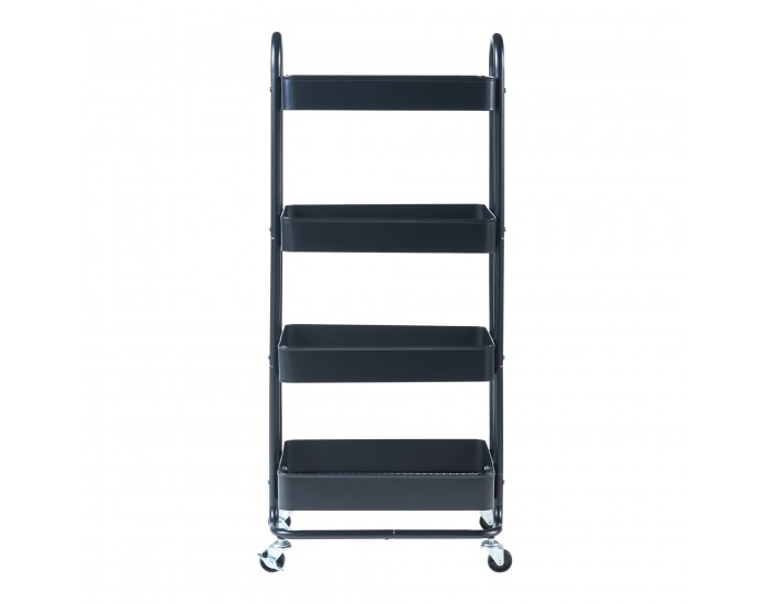 Кухненска количка Pyhäntä с 4 нива, черна []