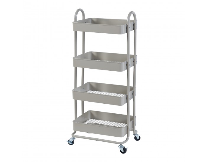 Кухненска количка Pyhäntä с 4 нива, цвят камила []