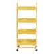 Pyhäntä кухненска количка с 4 нива жълта []
