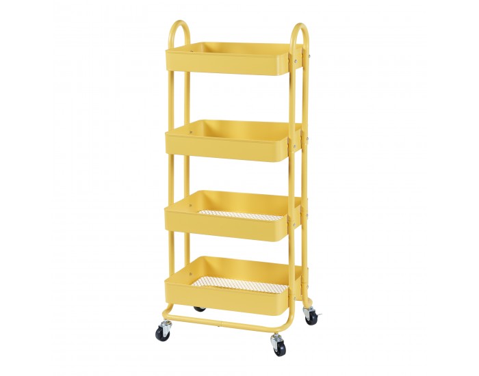 Pyhäntä кухненска количка с 4 нива жълта []