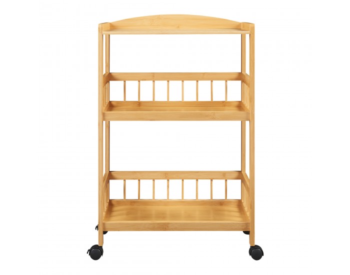 Количка за сервиране Huddinge 80x53x30 см бамбук []
