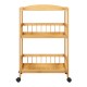 Количка за сервиране Huddinge 80x53x30 см бамбук []