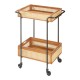 Количка за сервиране Tervola 81x61x39 cm визия на ратан []