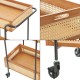 Количка за сервиране Tervola 81x61x39 cm визия на ратан []