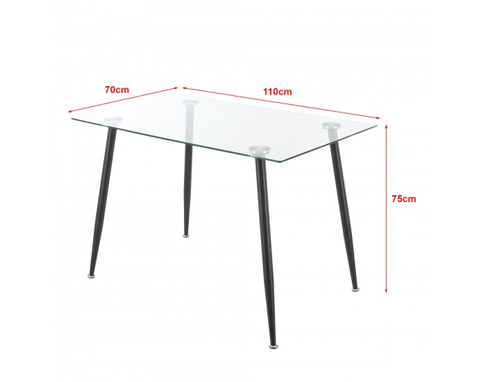 Стъклена маса Hyrynsalmi Black []