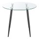 Стъклена маса Humppila 87x75 см черна []