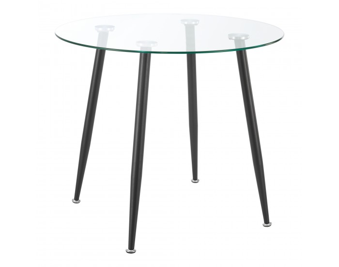 Стъклена маса Humppila 80x75 см черна []