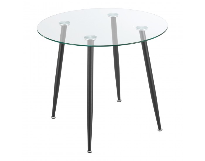 Стъклена маса Humppila 80x75 см черна []