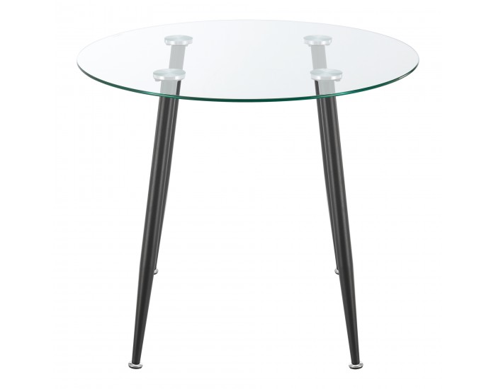 Стъклена маса Humppila 80x75 см черна []