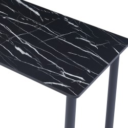 Трапезна маса Tammela за 4 души 120x60 см мраморна визия, черна [] - Sonata G