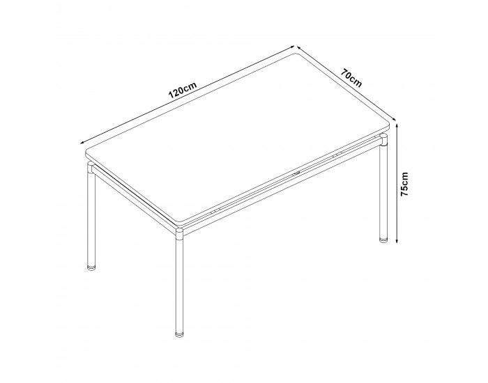 Трапезна маса Hemnes за 4 души 120x70 см дъб []