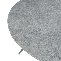 Трапезна маса Fitjar за 4 души Ø100 см бетонна визия [] - Трапезни маси