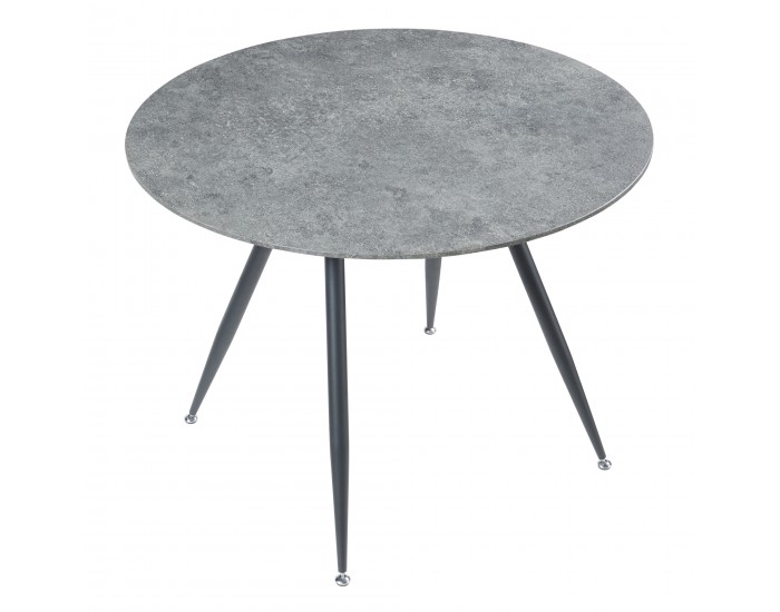 Трапезна маса Fitjar за 4 души Ø100 см бетонна визия []