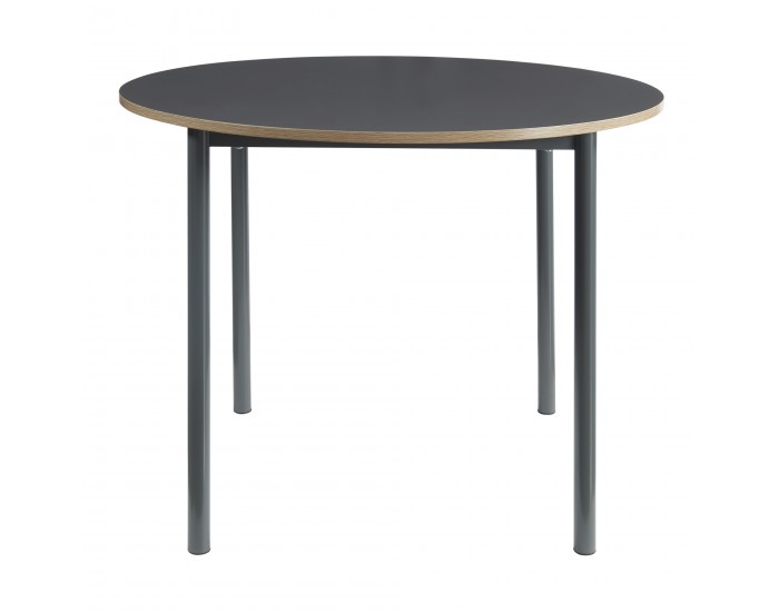 Трапезна маса Lindesberg за 4 души Ø100 см сива []