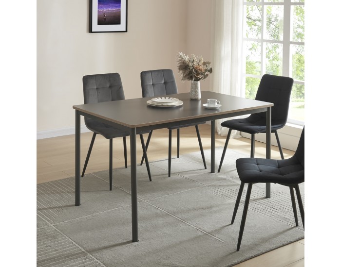 Трапезна маса Lindesberg за 4 души 120x70 см сива []