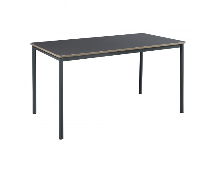 Трапезна маса Lindesberg за 6 души 140x80 см сива []