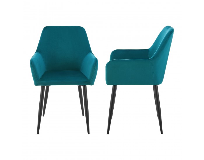 Комплект трапезарни столове Hollola от 2 бр. тюркоаз []