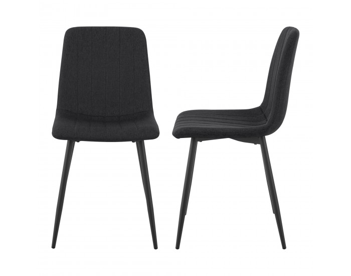 Комплект трапезарни столове Elsern от 2 черни []