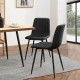 Комплект трапезарни столове Elsern от 2 черни []