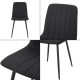 Комплект трапезарни столове Elsern от 2 черни []