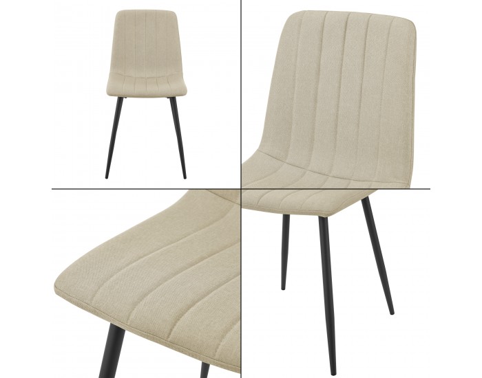 Комплект трапезарни столове Elsern от 2 бежови []