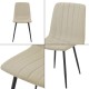 Комплект трапезарни столове Elsern от 2 бежови []