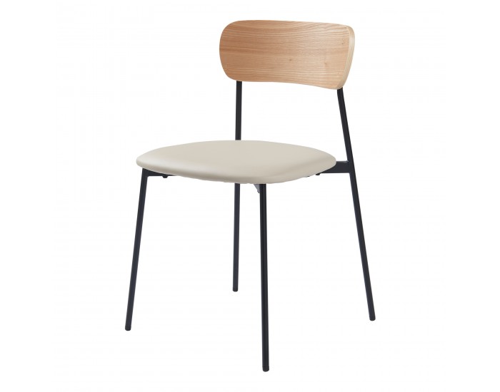 Комплект трапезарни столове Jyväskylä от 2 бр., 78x45x48 см, бежов []