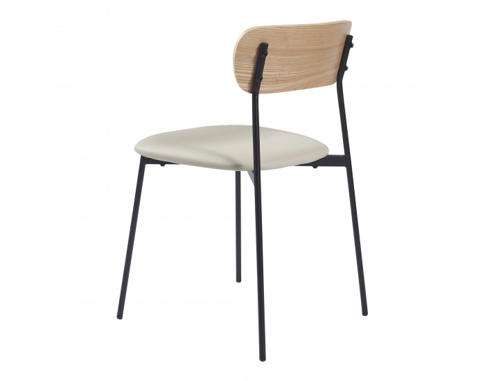 Комплект трапезарни столове Jyväskylä от 2 бр., 78x45x48 см, бежов []