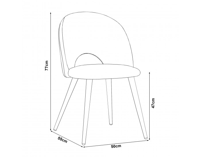Комплект трапезарни столове Karijoki от 2 бежови []