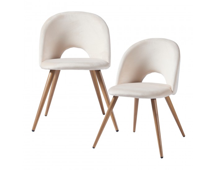 Комплект трапезарни столове Karijoki от 2 бежови []