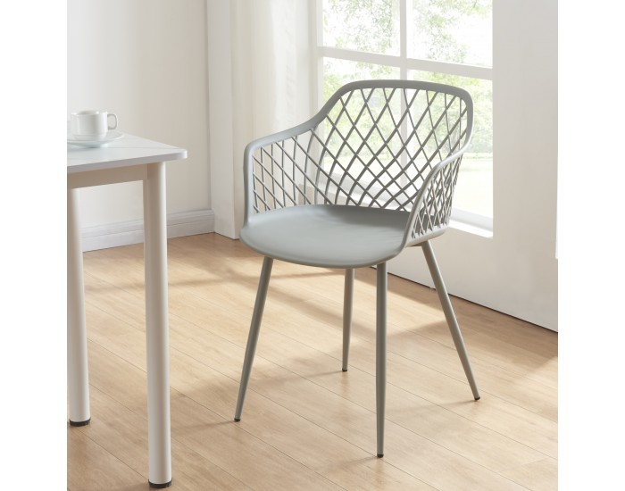 Комплект трапезарни столове Kangasniemi от 2 бр., светлосив []