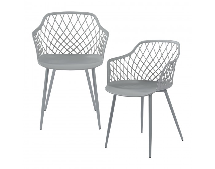 Комплект трапезарни столове Kangasniemi от 2 бр., светлосив []