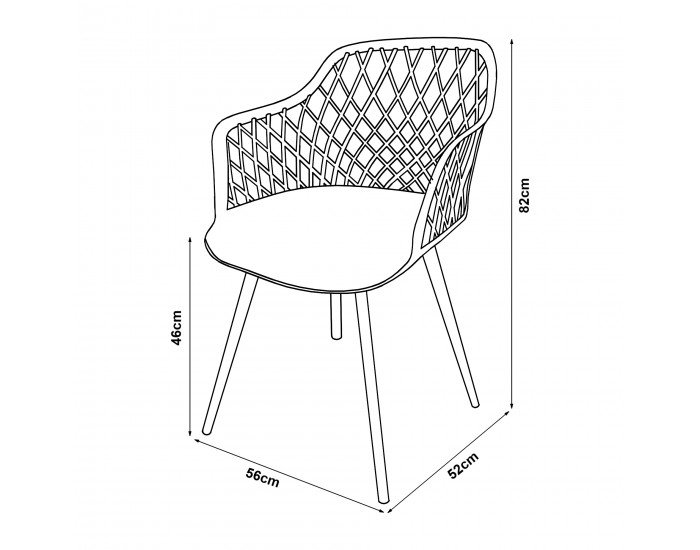 Комплект трапезарни столове Kangasniemi от 2 бели []