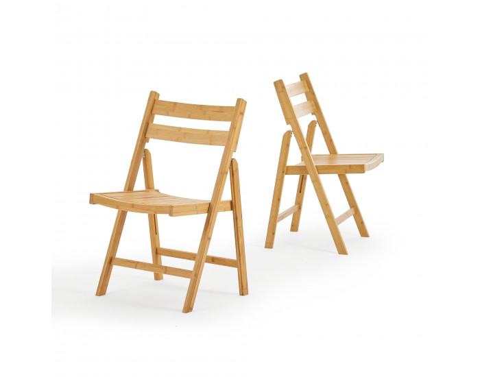 Сгъваем стол Gran от бамбук в комплект от 2 []