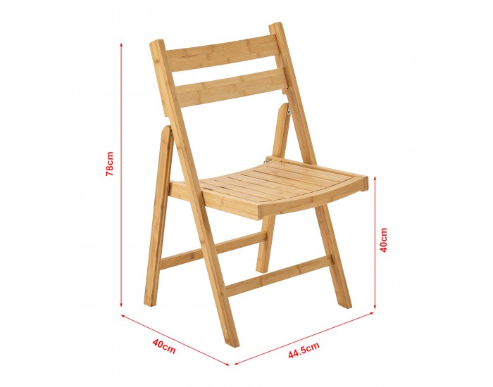 Сгъваем стол Gran от бамбук в комплект от 2 []