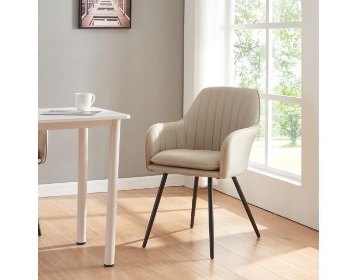 Комплект трапезарни столове Kannonkoski от 2 бежови []