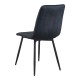 Комплект трапезарни столове Lexnitz от 2 бр. с кръгли крака, черен []