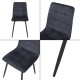 Комплект трапезарни столове Lexnitz от 2 бр. с кръгли крака, черен []