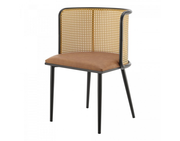 Комплект трапезарни столове Flen от 2 кафяви/черни []