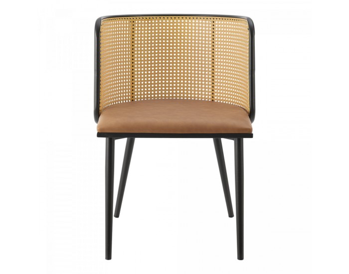 Комплект трапезарни столове Flen от 2 кафяви/черни []