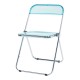 Сгъваем стол Pornainen, комплект 2 бр., светло син, прозрачен []
