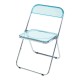 Сгъваем стол Pornainen, комплект 2 бр., светло син, прозрачен []