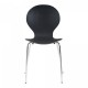 Трапезен стол Etne комплект 4 черни с хром цветове []